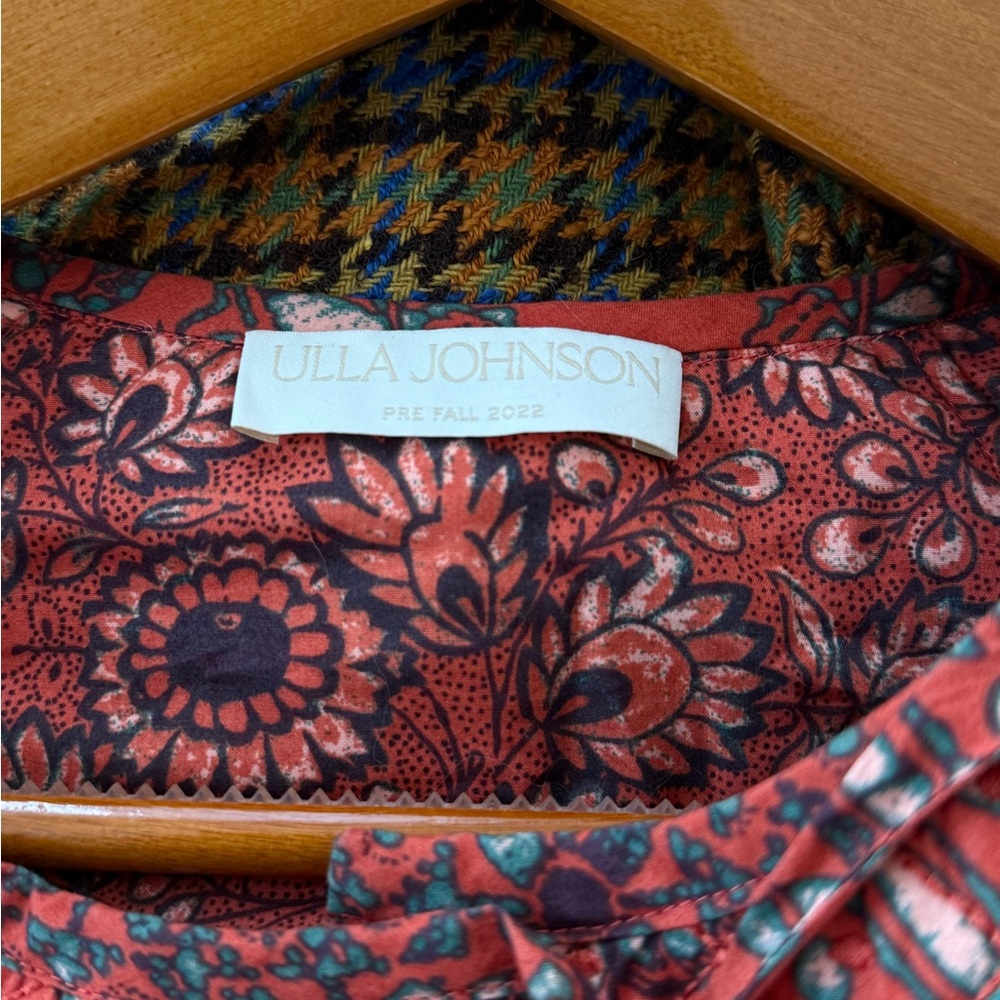 Ulla Johnson Floral Red and Black Blouse - Picture 2 of 3